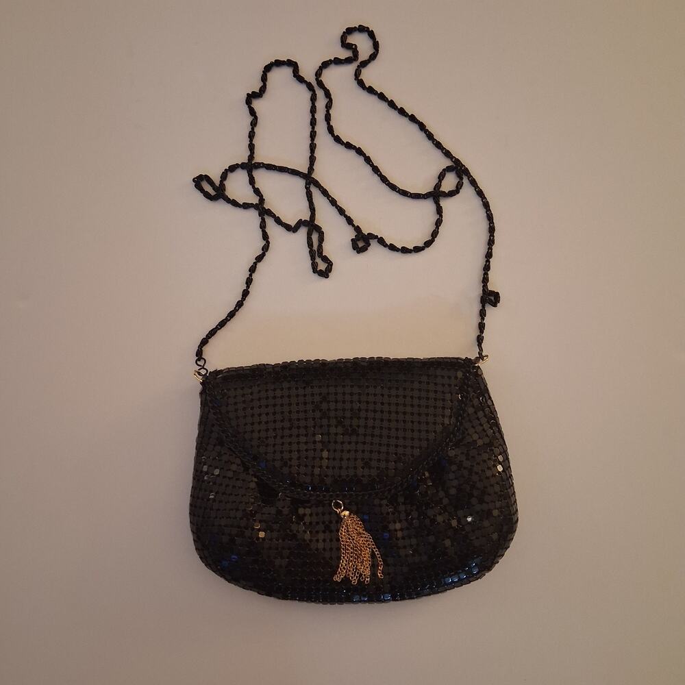 Vintage Style No Brand Retro Art Deco Black Small Bag Chain Strap Tassel Evening
